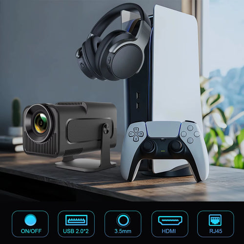 HY320 Projector 1920*1080P 4K Supported Wifi6 390 ANSI Home Theater 180° Flexible BT 5.0 Mini Beamer Projetor Portable